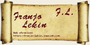 Franjo Lekin vizit kartica